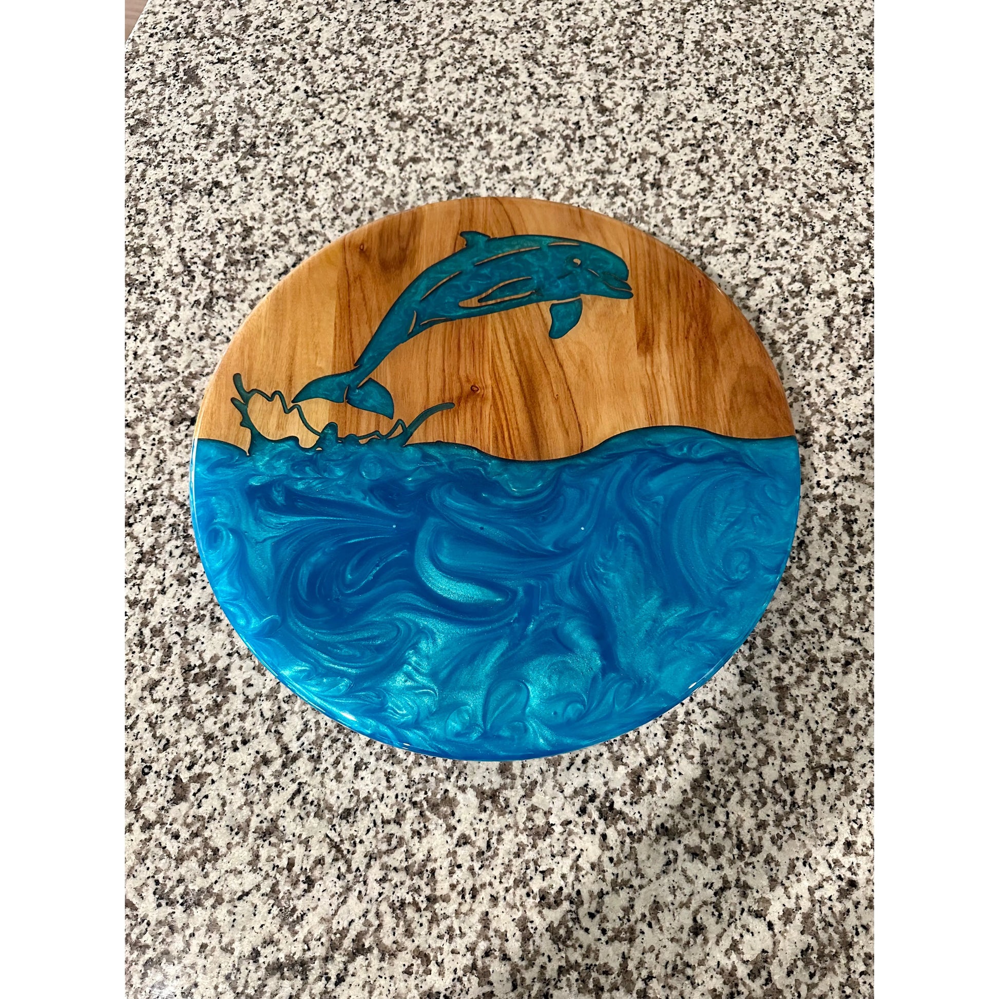 Dolphin Themed Lazy Susan Reigada Woodworking