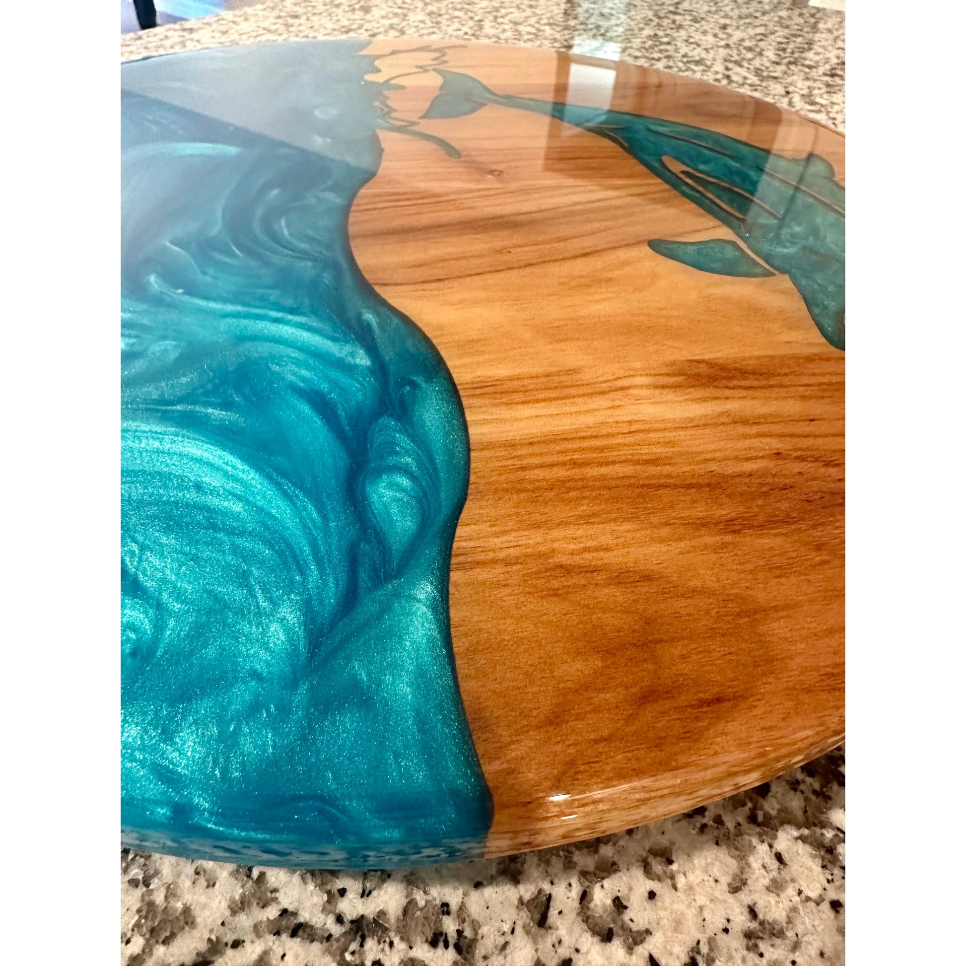 Dolphin Themed Lazy Susan Reigada Woodworking