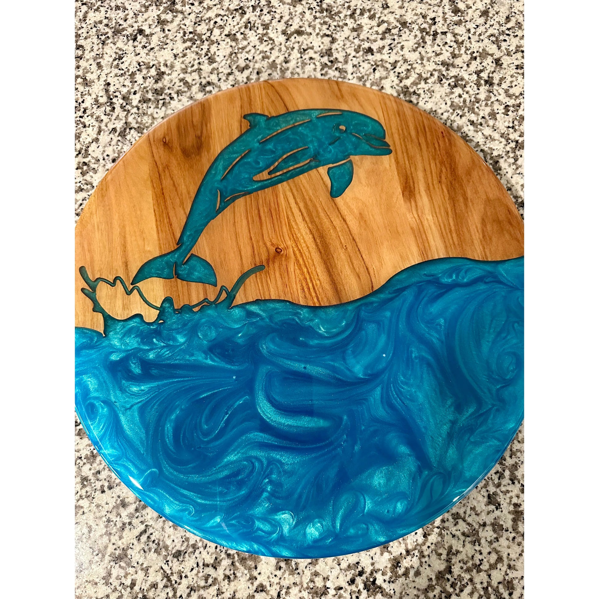 Dolphin Themed Lazy Susan Reigada Woodworking