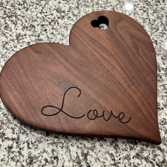 Large Heart Shaped Charcuterie Board Reigada Woodworking