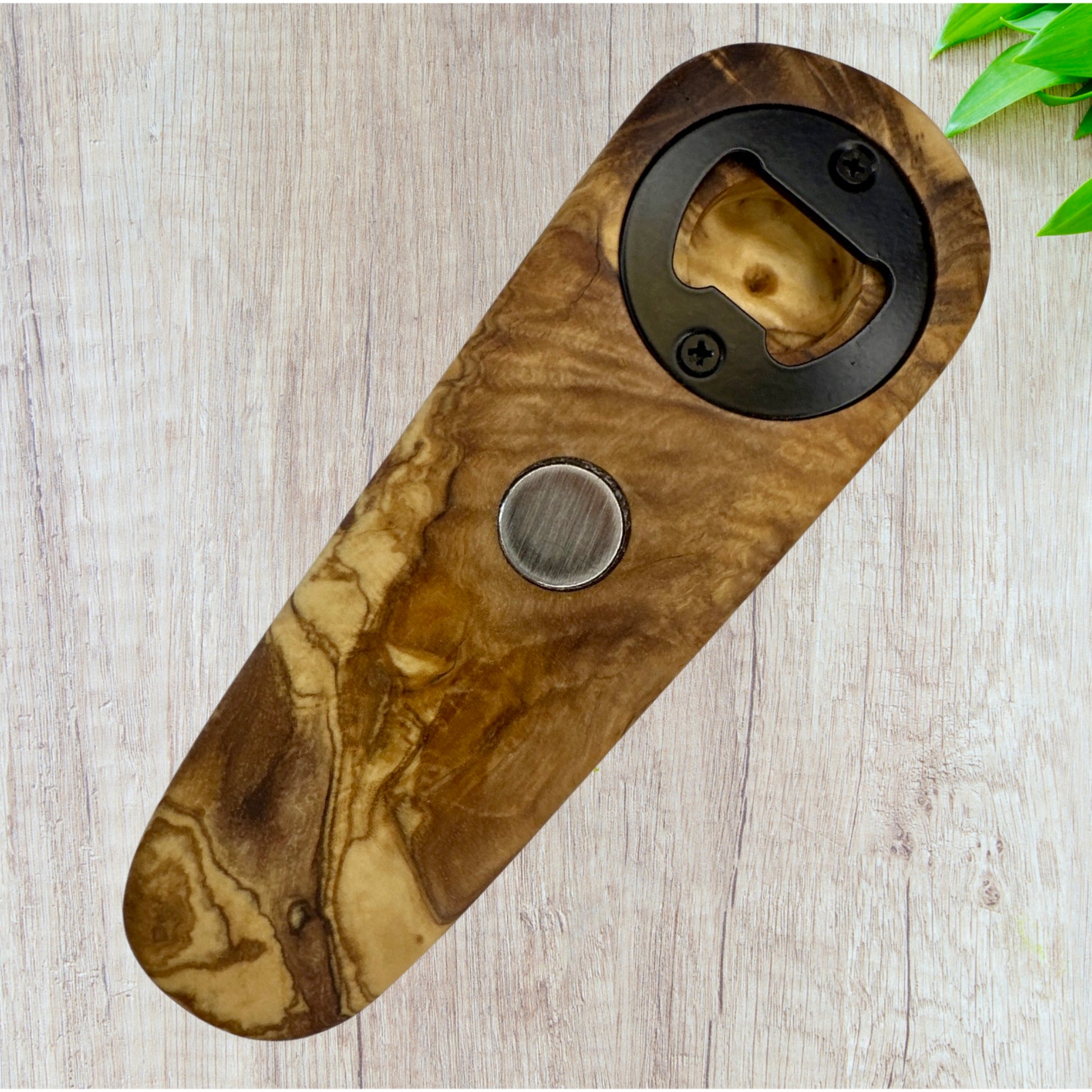 Bottle opener with magnet - Olive Wood Reigada Woodworking