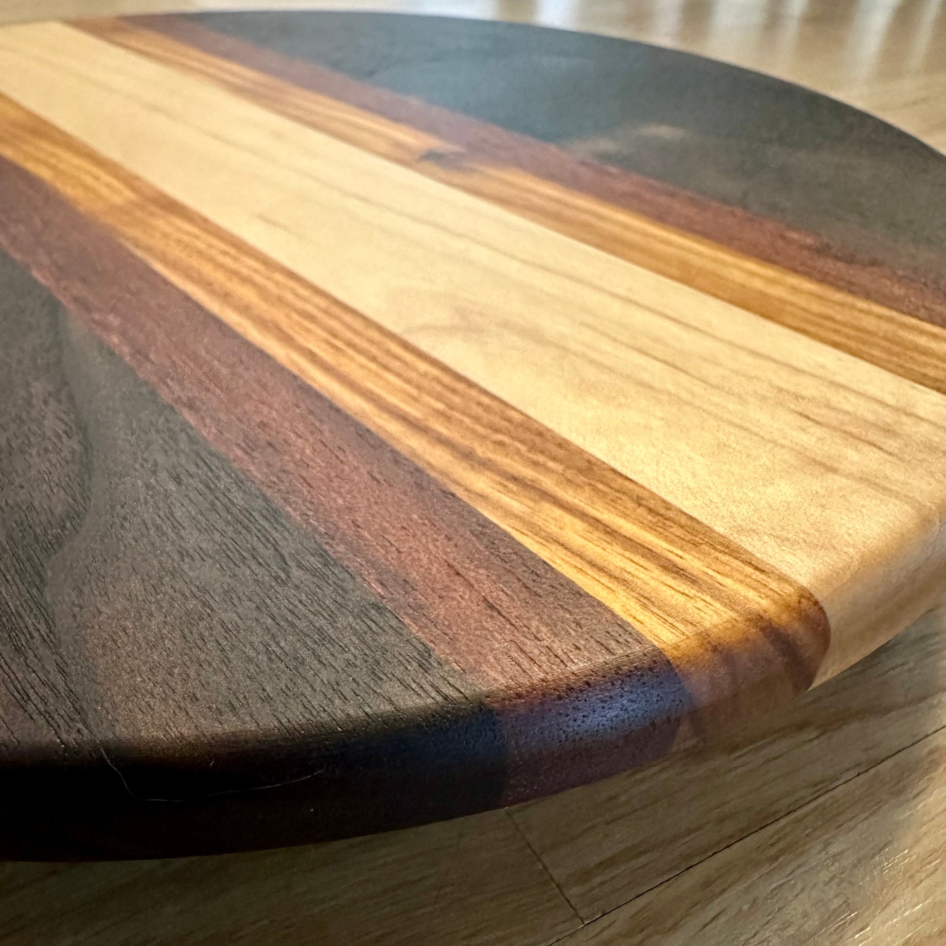 Lazy Susan - Walnut, Hard maple, Canary wood and Brazilian cherry Reigada Woodworking