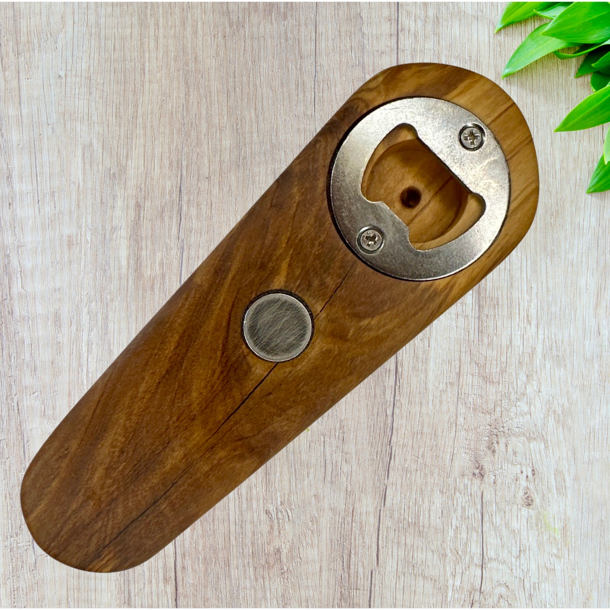 Bottle opener with magnet - Olive wood Reigada Woodworking