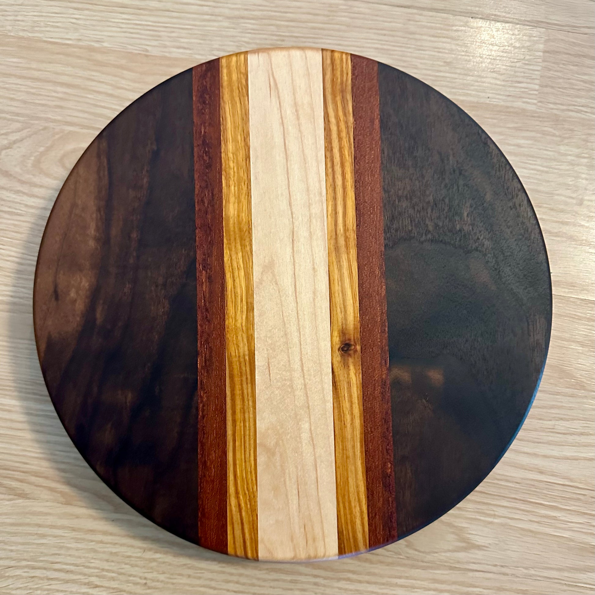 Lazy Susan - Walnut, Hard maple, Canary wood and Brazilian cherry Reigada Woodworking