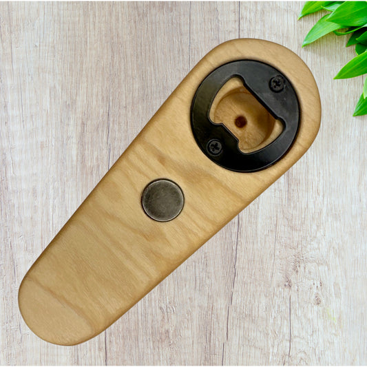 Bottle opener with magnet - Hard Maple Reigada Woodworking