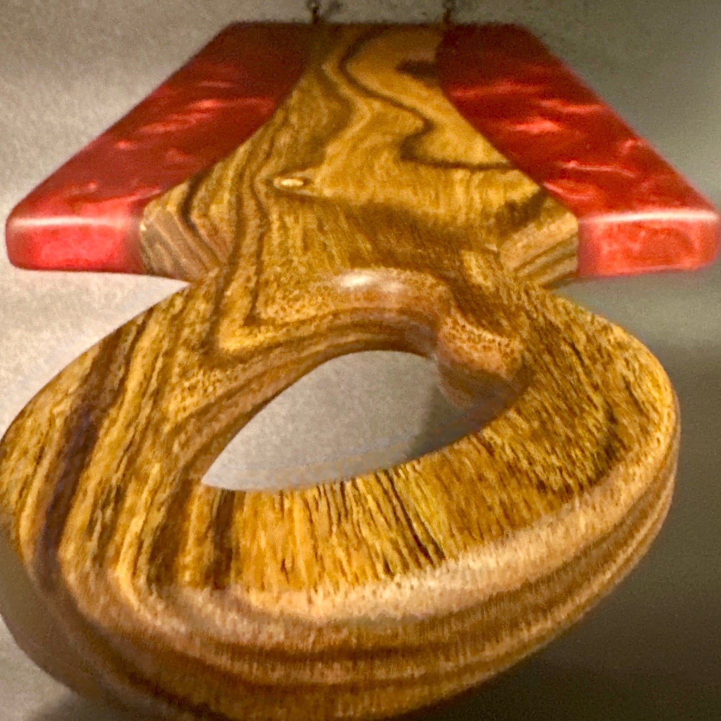 Wood and Epoxy charcuterie Board - Bocote wood with Yamagata Red Epoxy Reigada Woodworking