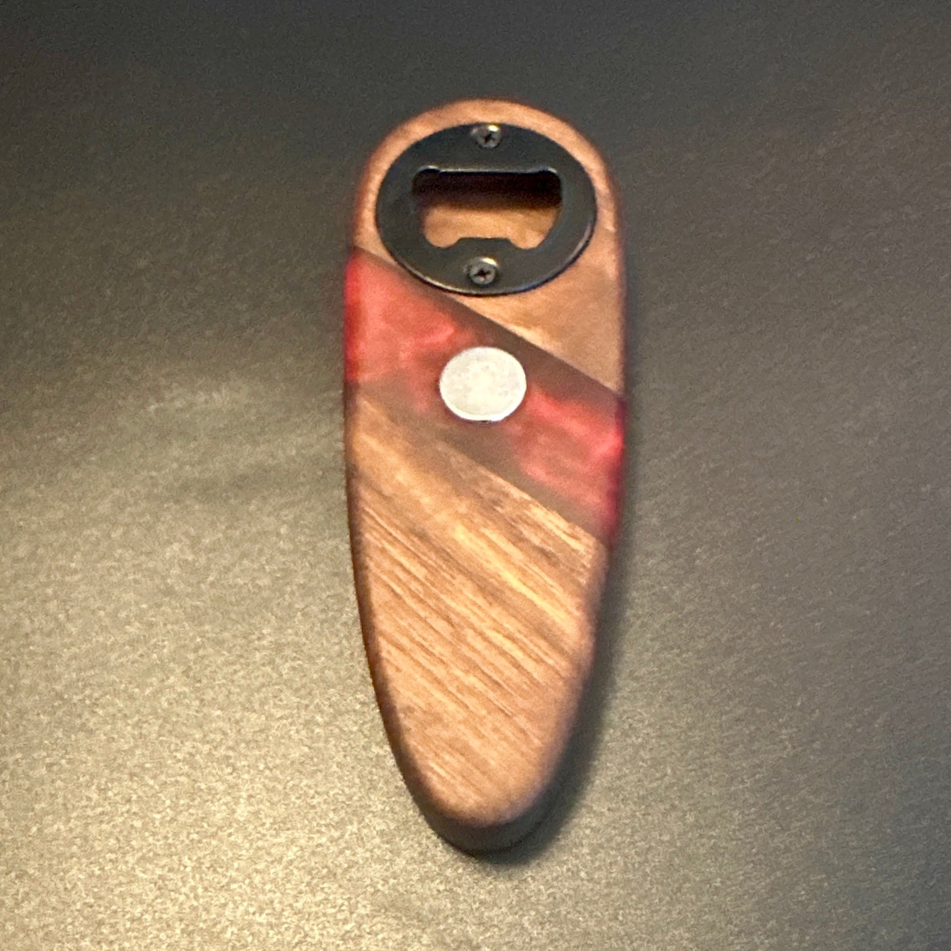 Bottle Openers - Walnut with Yamagata Red Epoxy Reigada Woodworking