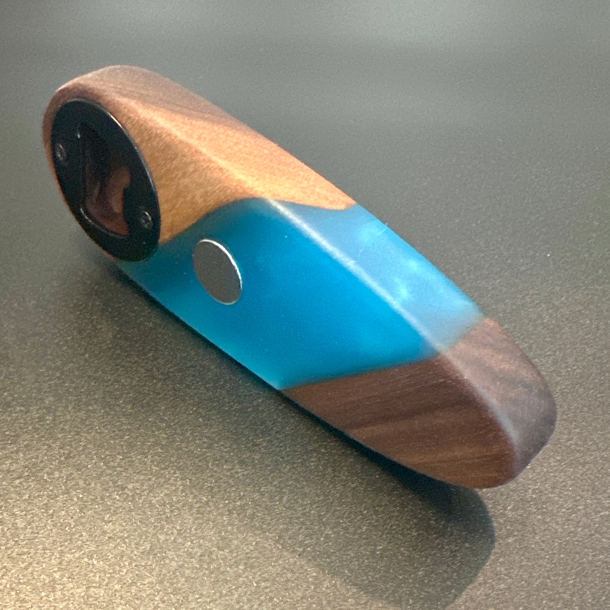 Bottle Openers - Walnut with Turquoise Blue Epoxy Reigada Woodworking