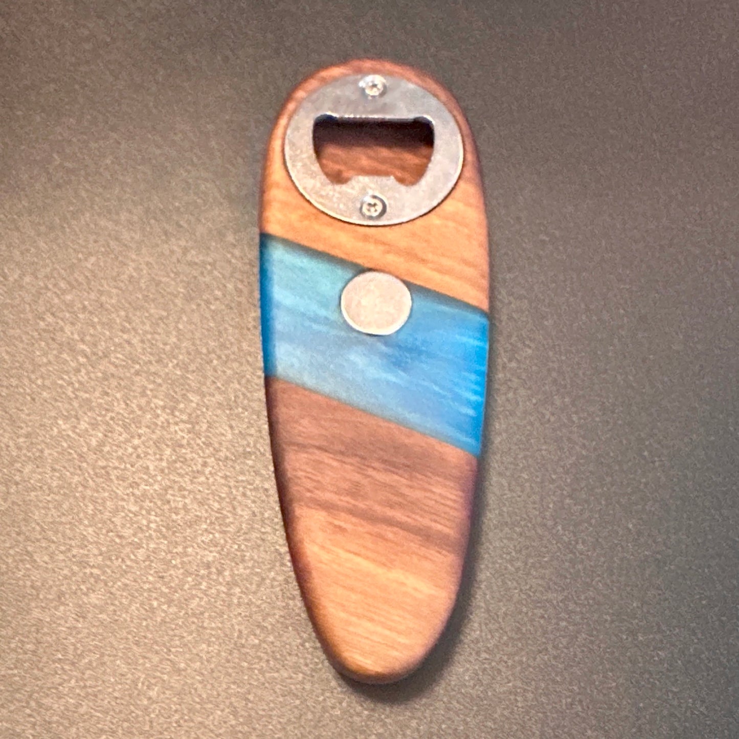 Bottle Openers - Walnut with Turquoise Blue Epoxy Reigada Woodworking