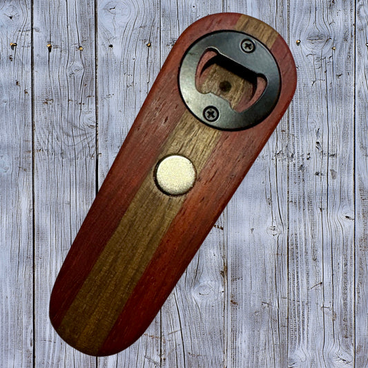 Bottle opener - Padauk and Walnut Reigada Woodworking