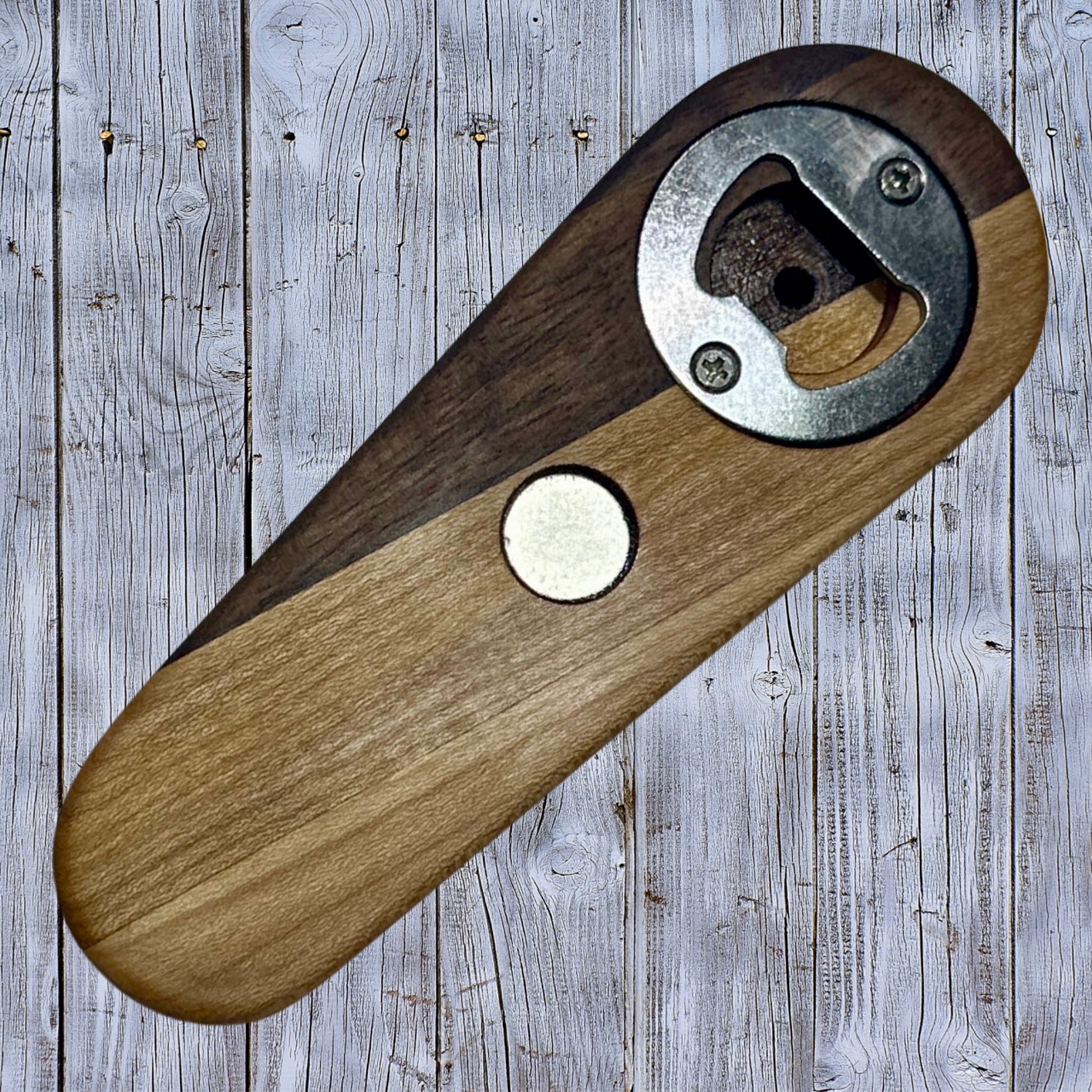 Bottle opener - Hard maple and Walnut Reigada Woodworking