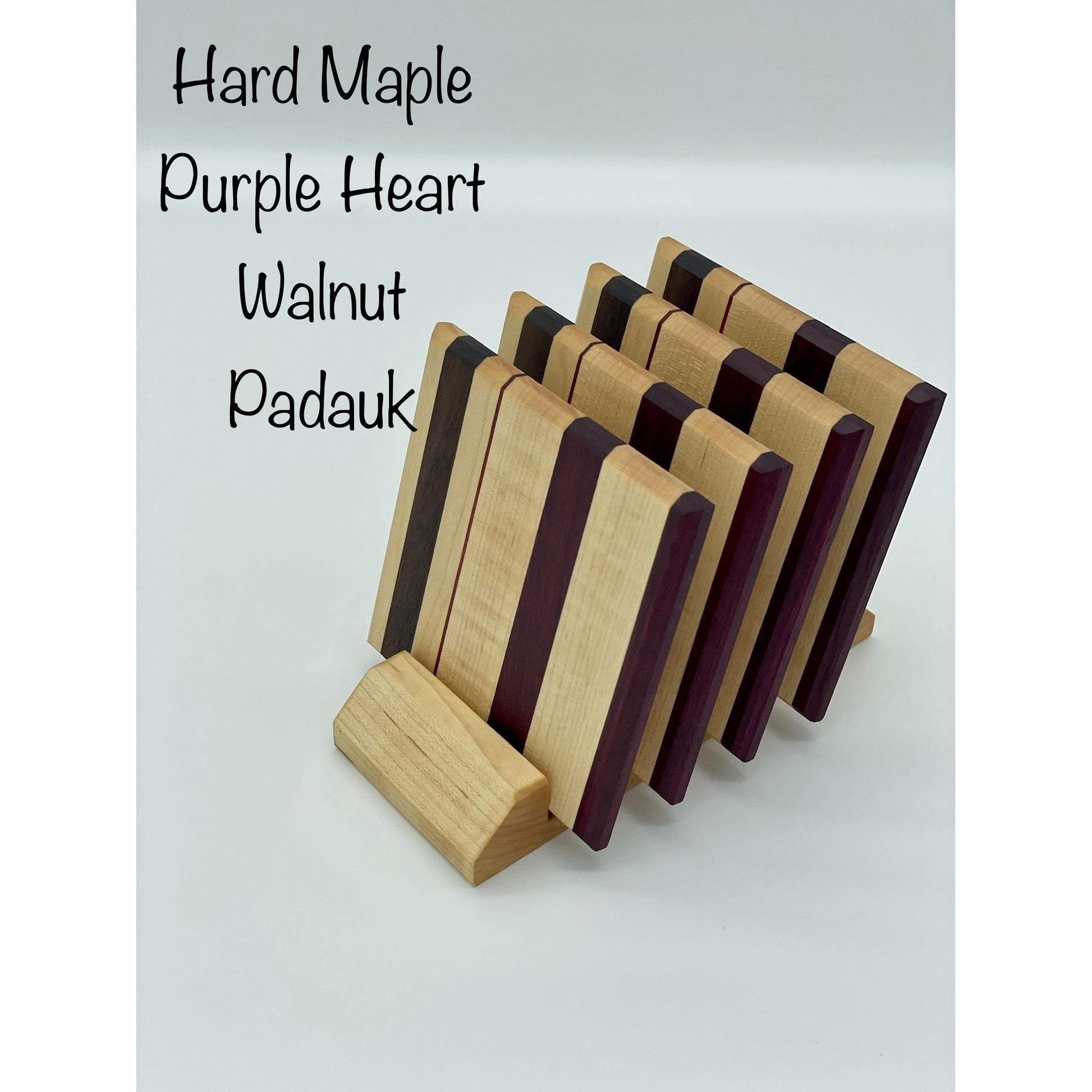 Coaster set with Display stand Reigada Woodworking