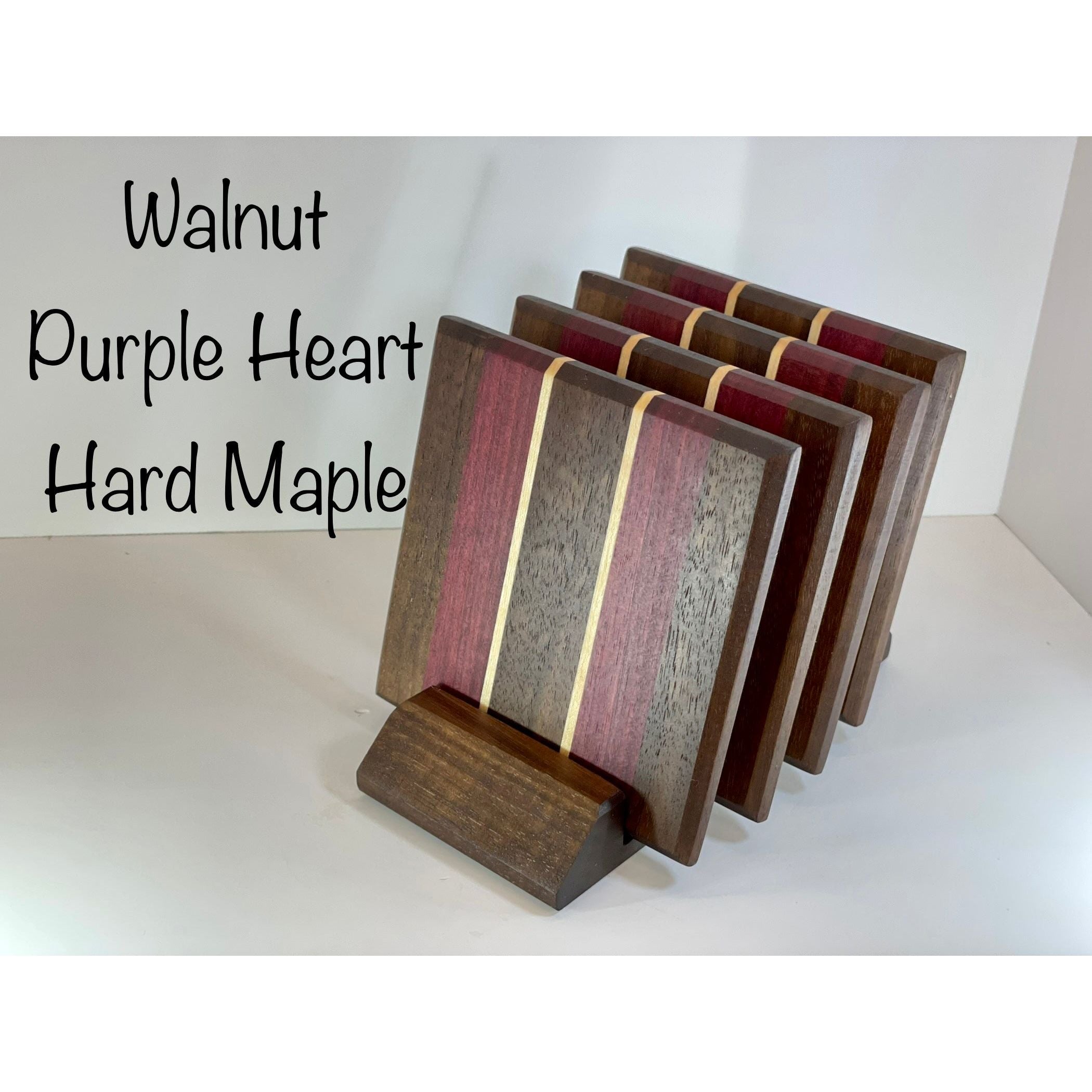 Coaster Display Set Coaster set with Display stand Reigada Woodworking