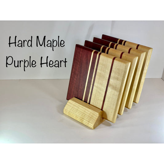 Coaster set with Display stand Reigada Woodworking