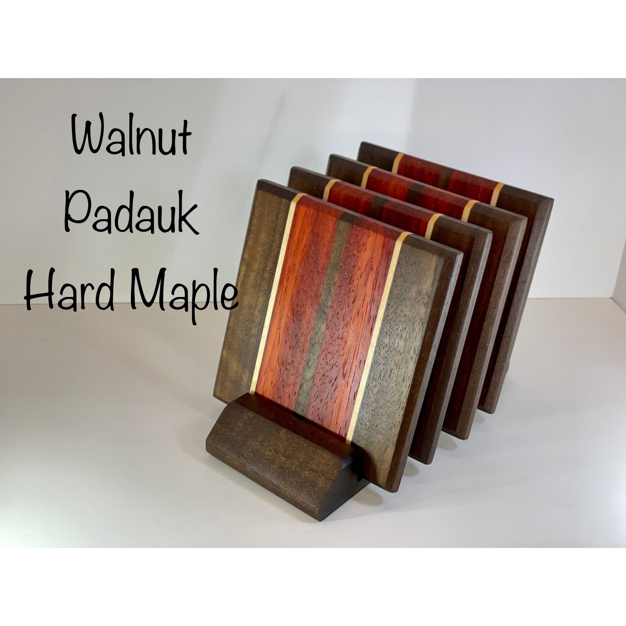 Coaster Display Set Coaster set with Display stand Reigada Woodworking