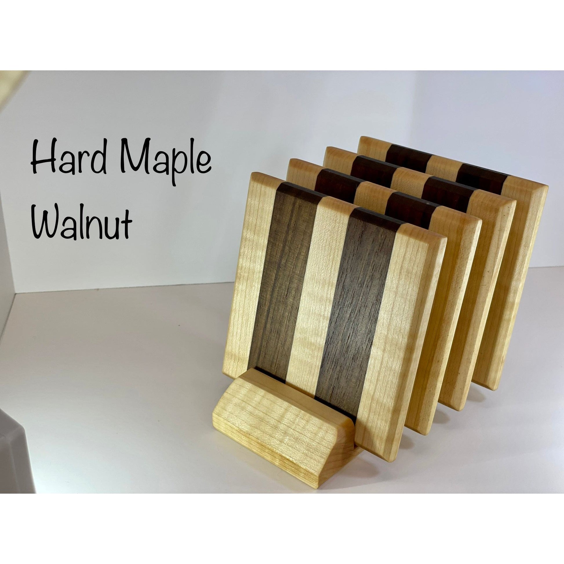 Coaster set with Display stand Reigada Woodworking