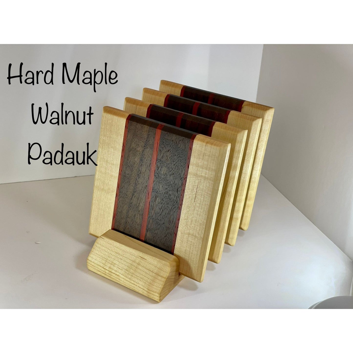 Coaster set with Display stand Reigada Woodworking