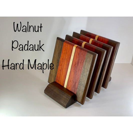 Coaster set with Display stand Reigada Woodworking